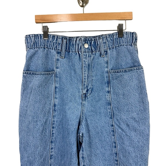 NWOT Madewell Pull-On Balloon Jeans in Closson Wash Paperbag Edition Sz Large - Picture 3 of 9